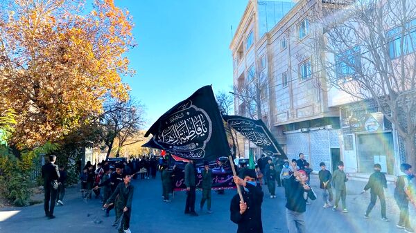 نوگلان حسینی باخرز در سوگ شهادت حضرت فاطمه(س) به عزاداری پرداختند