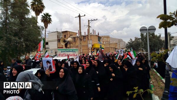 خروش مردم مومن و انقلابی شهرستان پلدختر در راهپیمایی روز جهانی قدس