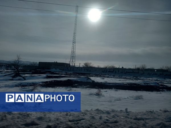 بارش برف زمستانی در روستا بتو 