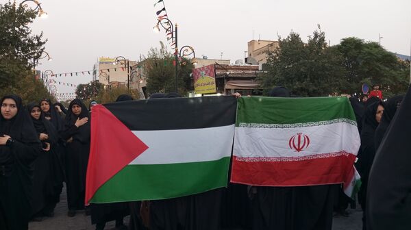 تجمع حضور شهروندان ساوجی در پی شهادت مظلومانه شهید اسماعیل هنیه
