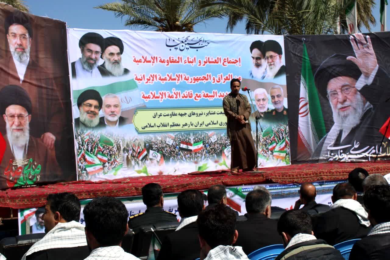 بیعت حماسی عشایر عراق و دشت آزادگان با رهبر معظم انقلاب اسلامی در سوسنگرد