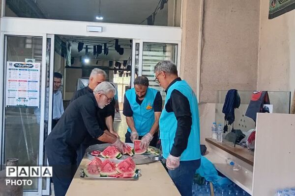 خدمت رسانی و پذیرایی موکب شهدای چهاردانگه  از زائران مراسم تشییع رهبر شهید