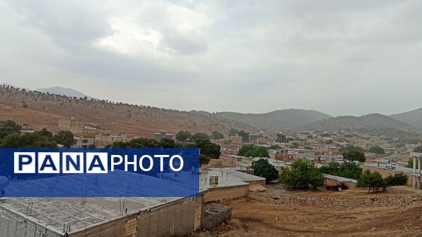 اولین بارش تابستانه در روستای کینک