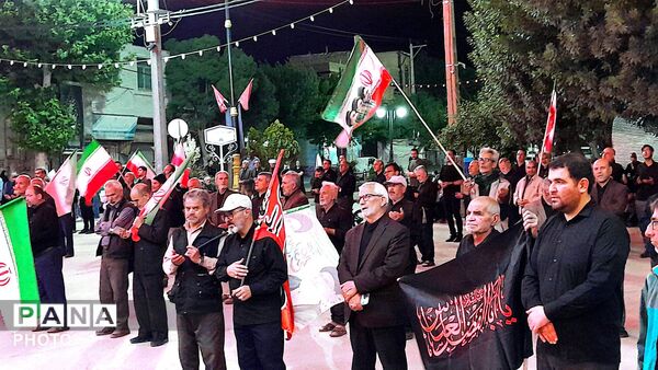 مراسم عزاداری شب های دهه اول محرم در شهرستان درگزین با حضور هیئت عزاداران 
