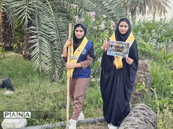کاشت نهال به یاد دانش‌آموزان شهید مدرسه شجره طیبه میناب در سندرک