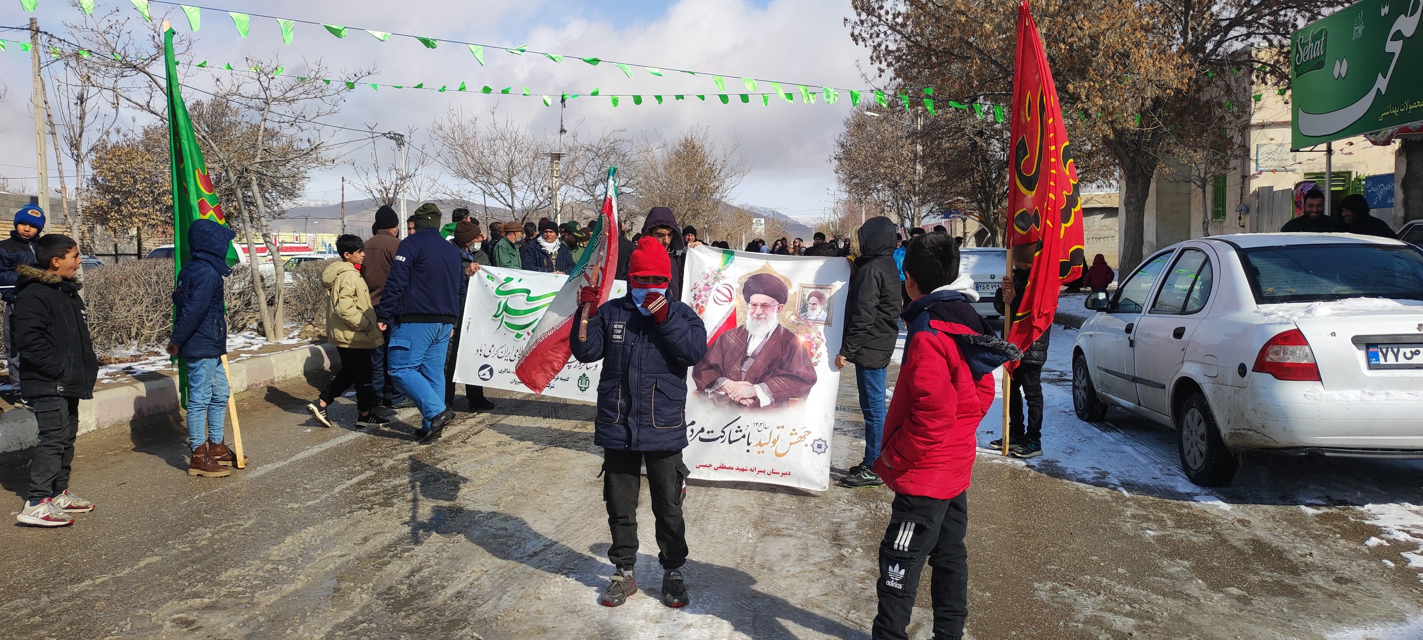راهپیمایی ۲۲بهمن در روستای اسلام آباد شیروان