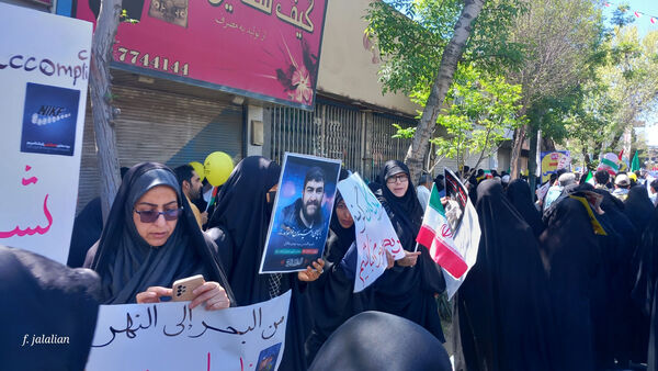 راهپیمایی روز قدس همراه با تشییع پیکر شهید صداقت در قم