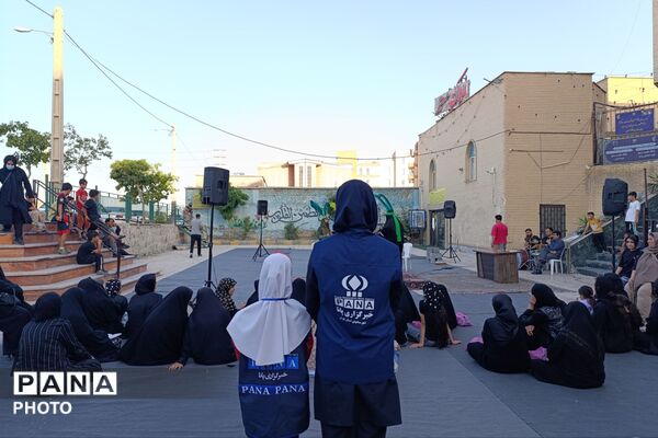 مراسم تعزیه‌خوانی در مسجد جامع آبشناسان همراه با حضور عزاداران