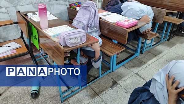 بیست و هفتمین مانور زلزله سراسری در مدرسه شاهد خیر سجادی 