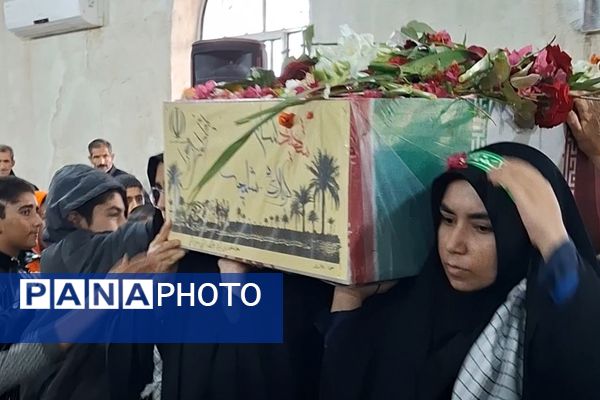 تشییع شهید گمنام در روستای ملا انبار کوهمره نودان 