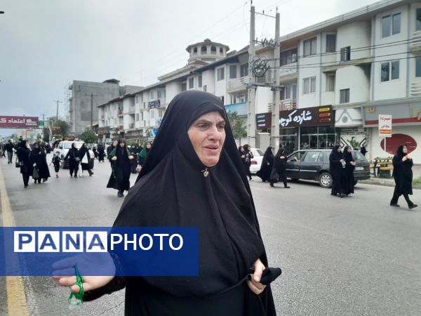 پیاده‌روی جاماندگان اربعین حسینی در نور 