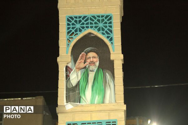 اجتماع مردمی شهرستان بام و صفی آباد در شب سالگرد شهادت آیت الله رئیسی