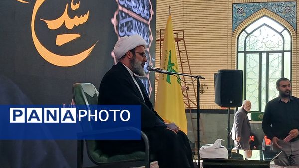 مراسم بزرگداشت مجاهد شهید سیدحسن نصرالله در مسجد خاتم‌الانبیا شهرستان ملارد