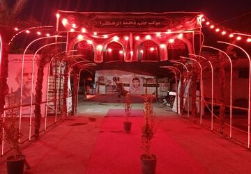 موکب فاطمهالزهرا (س) در محله حضر، میزبان زائران سیدالشهدا در همدان
