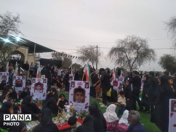  یاد فرشتگان آسمانی در گلزار شهدای دبستان شجره طیبه