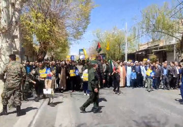 مشارکت باشکوه مردم آباده در راهپیمایی روز قدس