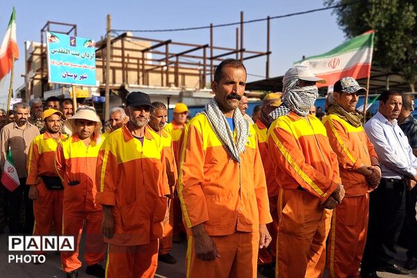 نمایش عظیم اقتدار جان‌فدایان ایران امام رضایی در باشت