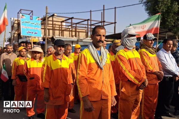 نمایش عظیم اقتدار جان‌فدایان ایران امام رضایی در باشت