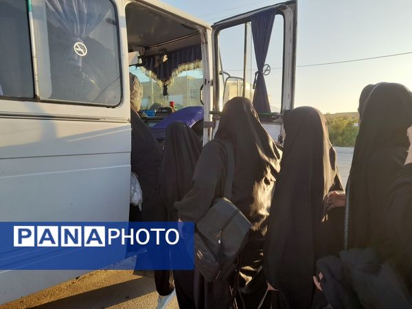 اعزام دانش‌آموزان دختر آشخانه به اردوی راهیان نور