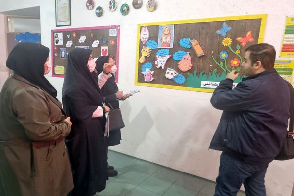 بازدید از وضعیت بهداشت و پایگاه‌های تغذیه سالم مدارس پاکدشت 