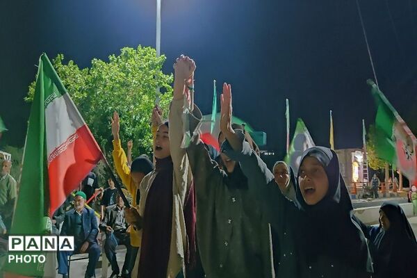 مردم شهر بار یک صدا فریاد زدند لبیک سید مجتبی