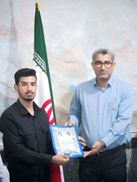 تجلیل از دانش‌آموزان خبرنگار پانای شهرستان بشاگرد 