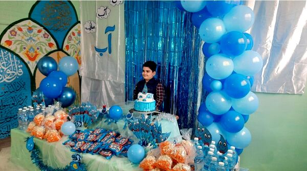 برپایی جشن آب در دبستان سرافراز ناحیه۷ مشهد 