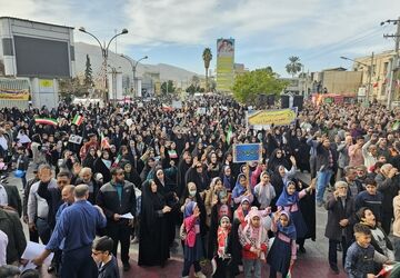 راهپیمایی مردم جهرم در راهپیمایی 22 بهمن‌ماه