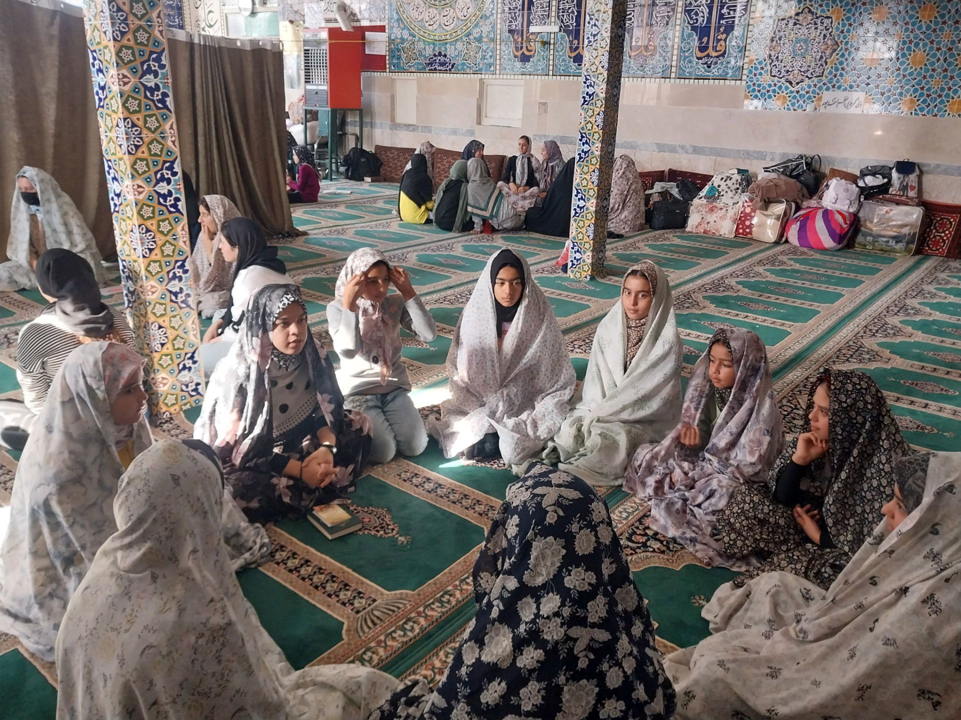 مراسم معنوی اعتکاف در مسجد صاحب الزمان جوادیه