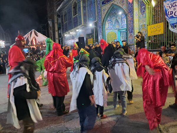 آیین خیمه سوزان در مسجد ابوالفضل قائمشهر