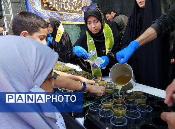 برپایی موکب سازمان دانش‌آموزی و رادیو پانا خراسان جنوبی در مسیر پیاده‌روی جاماندگان اربعین 