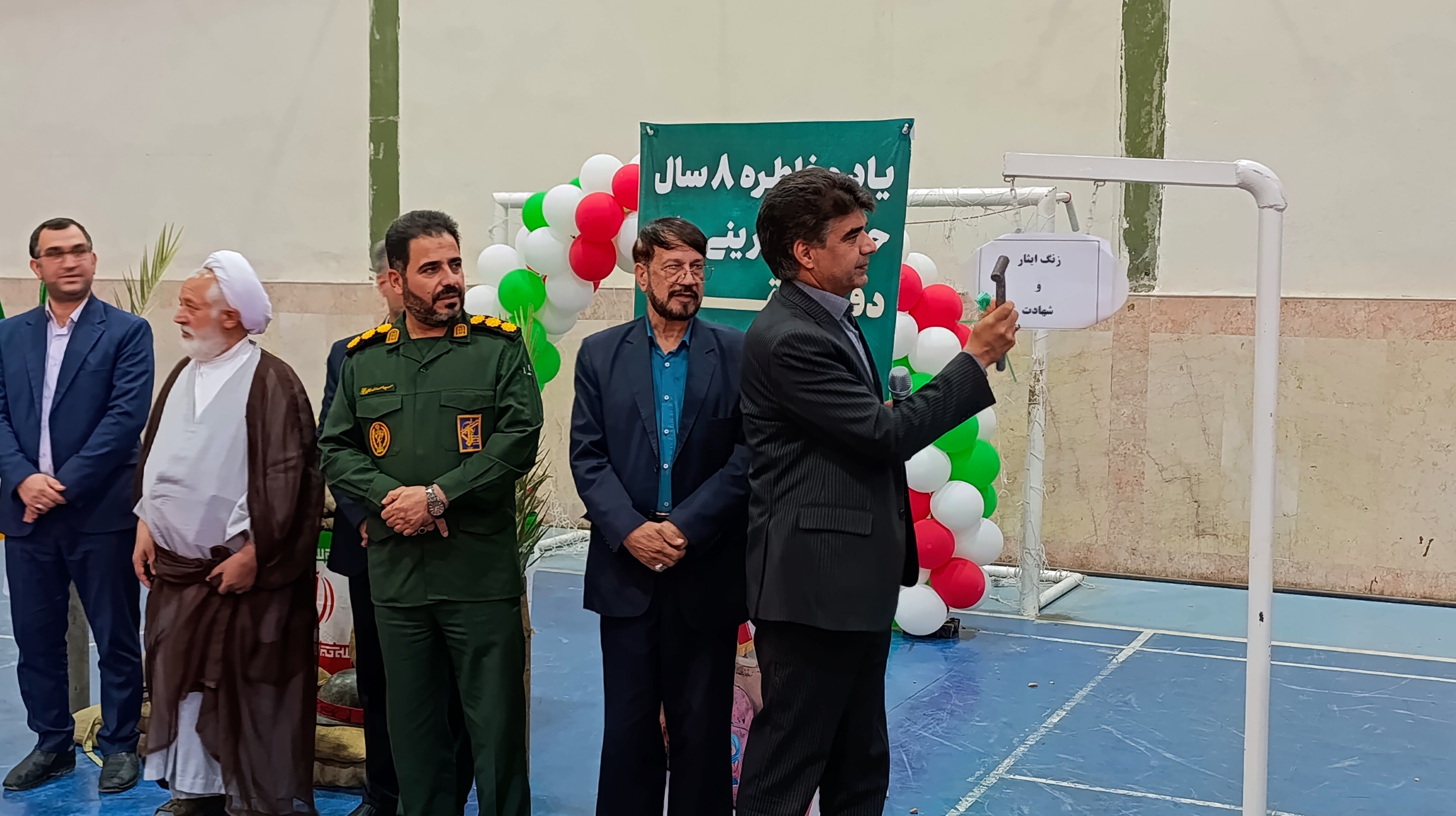 طنین آیین نمادین زنگ مهر و مقاومت در هنرستان خدیجه کبری شهرستان میبد