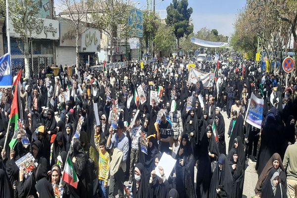 دفاع از مردم مظلوم فلسطین در راهپیمایی روز قدس نیشابور