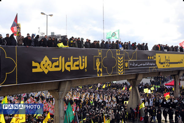 تشییع پیکر شهیدان سیدحسن نصرالله و سیدهاشم صفی الدین