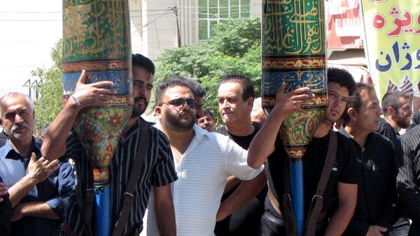 مراسم جاماندگان اربعین در روستای تحت منظر 