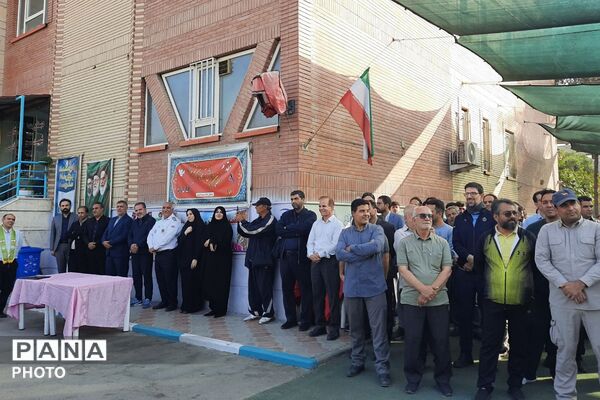 ویژه برنامه هفته تربیت بدنی با حضور مدیر سازمان دانش‌آموزی شهرستانهای تهران در ناحیه دو شهرری 