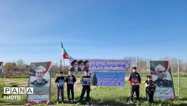 کاشت نهال امید در مریانج؛ ادای احترام به امام شهید و شهدای میناب