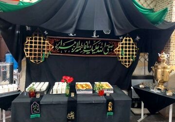 مراسم عزاداری در دبیرستان شهید همت