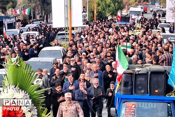مراسم وداع و تشیع پیکر مطهر شهید محمد مهدی زواره ای در روستای طغان و امامزاده هادی شهر جوادآباد
