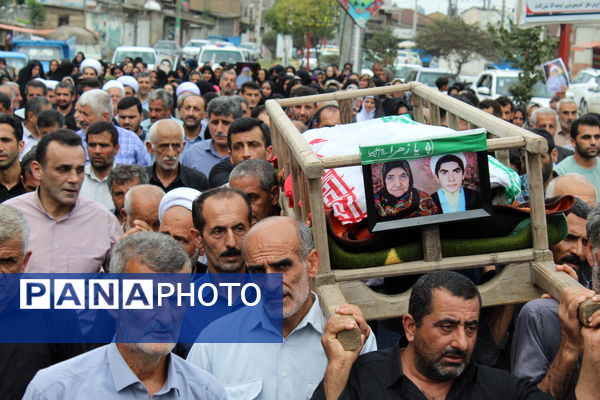 تشییع پیکر مادر شهید حسینعلی جعفری