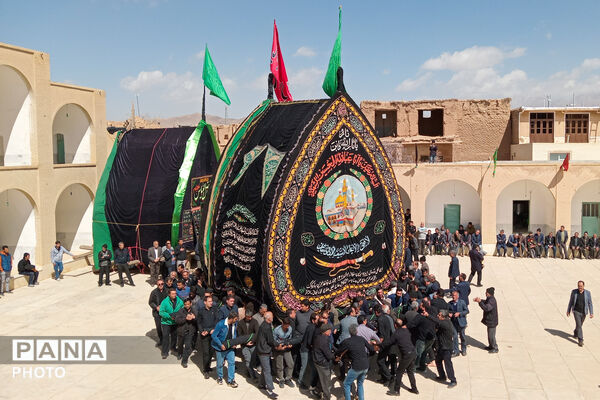 نخل‌برداری بنادکوک‌دیزه در سوگ امام علی (ع)