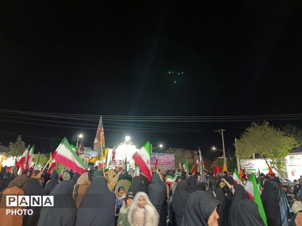 راهپیمایی شهروندان شهرستان مانه 