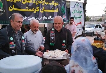 بازدید مدیرکل آموزش و پرورش کردستان از موکب سازمان دانش‌آموزی و مشارکت در خدمت‌رسانی به زائران اربعین در سنندج