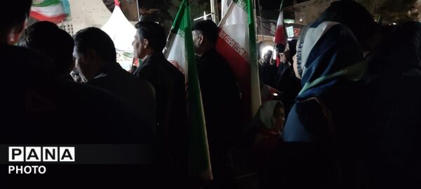 مراسم باشکوه وداع با پیکر دو شهید مطهر در نیشابور 