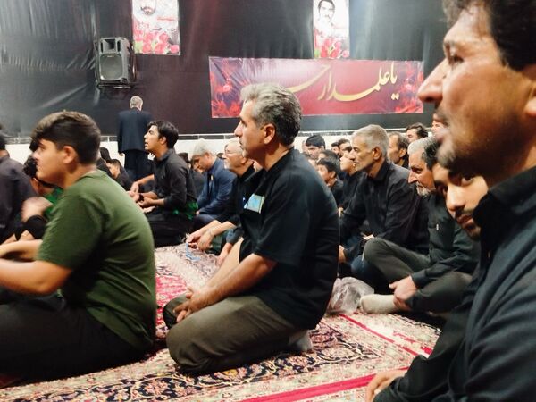 حضور پرشور مسئولان کاشمر در مراسم عزاداری شب سوم محرم روستای قلعه بالا