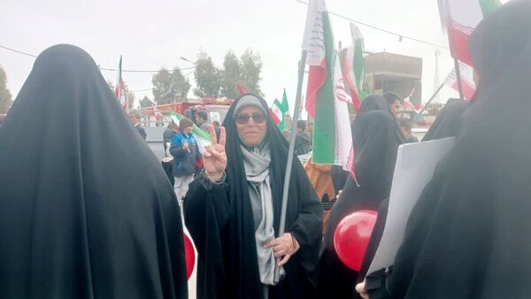 راهپیمایی 22 بهمن در روستای صرم قم