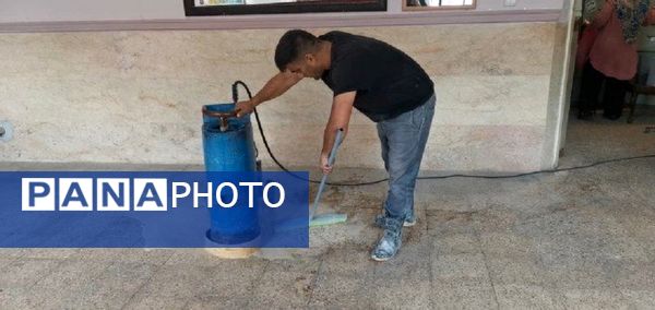 مهیا شدن دبستان شهدای گمنام ناحیه سه کرج برای بازگشایی مهر