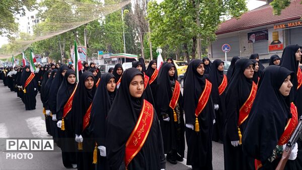 رژه اقتدار دختران معصومی در گرگان