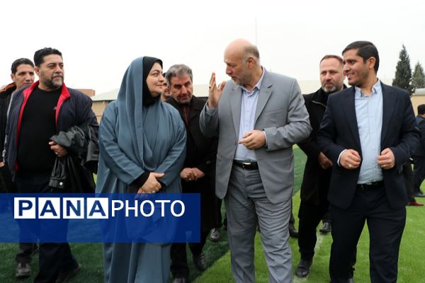 آیین افتتاحیه زمین ورزشی چمن مصنوعی اورین