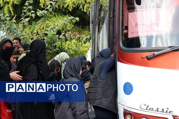 اعزام دانش‌آموزان ناحیه ۴ کرج به اردوی راهیان نور